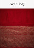 Red Dola Silk Saree With Zari Woven Border And Pallu
